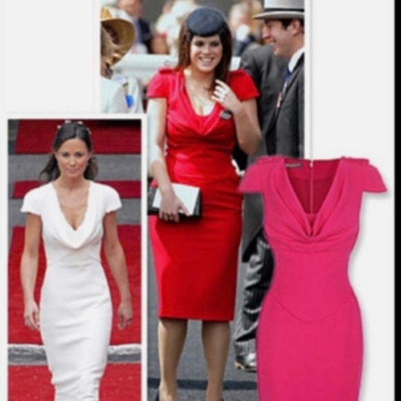 Red Alexander McQueen Cowl-neck Wool-crepe Dress - Picture 1 of 5